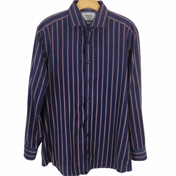 Charles Tyrwhitt Extra Slim Fit Striped Dress Shirt 16/33 - Picture 7 of 7